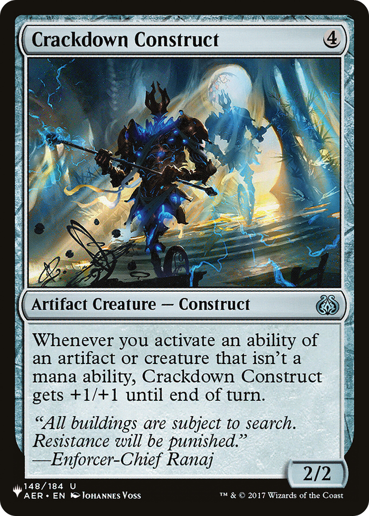 Crackdown Construct [The List] | Eastridge Sports Cards & Games