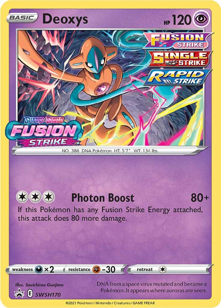 Deoxys (SWSH170) (Prerelease Promo) [Sword & Shield: Black Star Promos] | Eastridge Sports Cards & Games