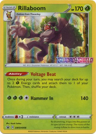 Rillaboom (SWSH006) (Prerelease Promo) [Sword & Shield: Black Star Promos] | Eastridge Sports Cards & Games