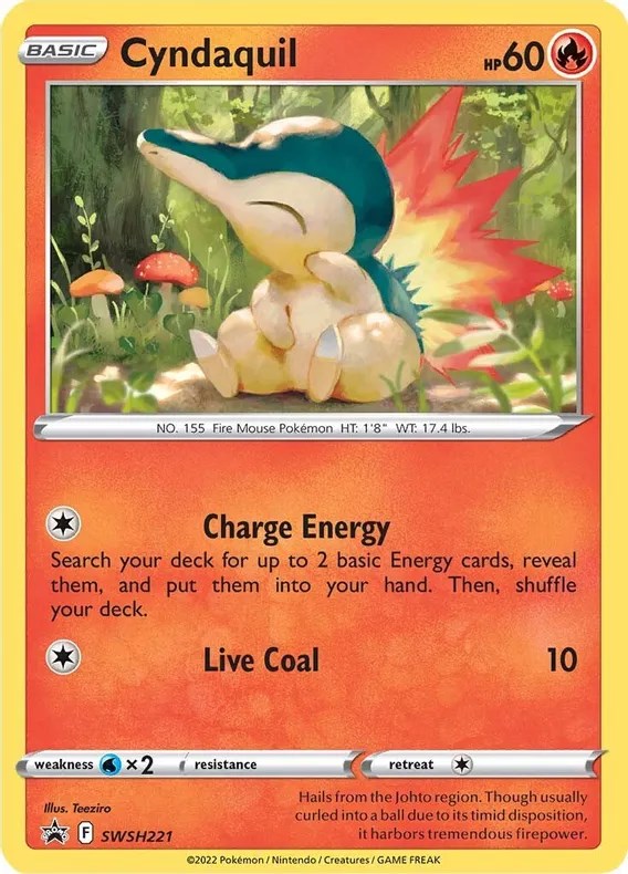 Cyndaquil (SWSH221) (Cosmos Holo) [Sword & Shield: Black Star Promos] | Eastridge Sports Cards & Games