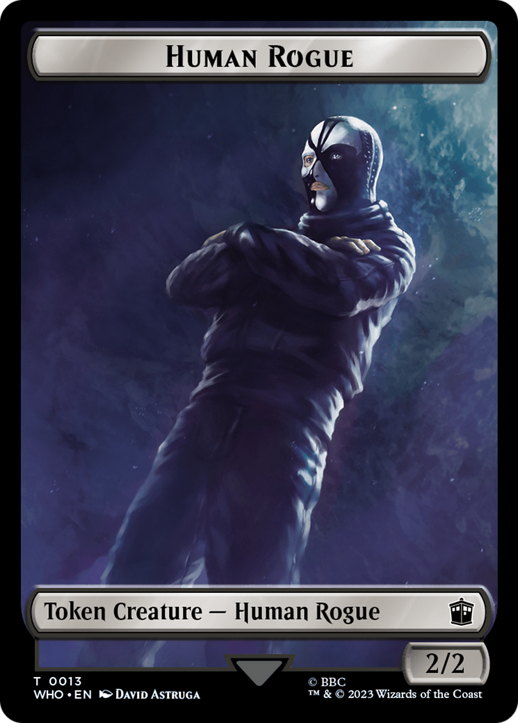 Human Rogue // Clue (0022) Double-Sided Token [Doctor Who Tokens] | Eastridge Sports Cards & Games