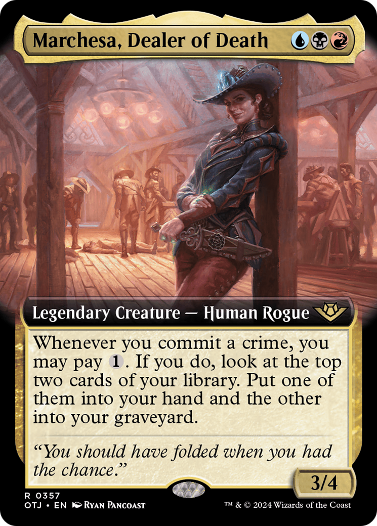 Marchesa, Dealer of Death (Extended Art) [Outlaws of Thunder Junction] | Eastridge Sports Cards & Games