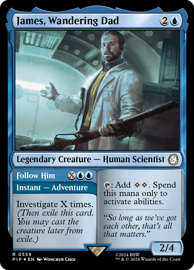 James, Wandering Dad // Follow Him (Surge Foil) [Fallout] | Eastridge Sports Cards & Games
