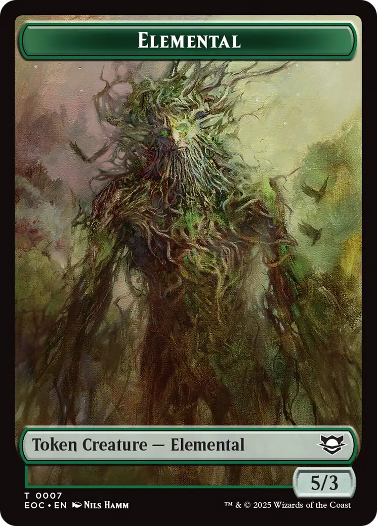 Beast (0006) // Elemental (0007) Double-Sided Token [Edge of Eternities Commander Tokens] | Eastridge Sports Cards & Games