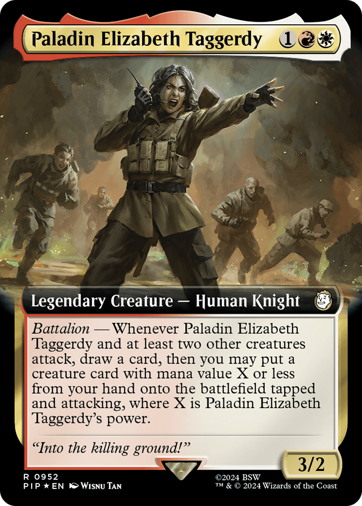 Paladin Elizabeth Taggerdy (Extended Art) (Surge Foil) [Fallout] | Eastridge Sports Cards & Games