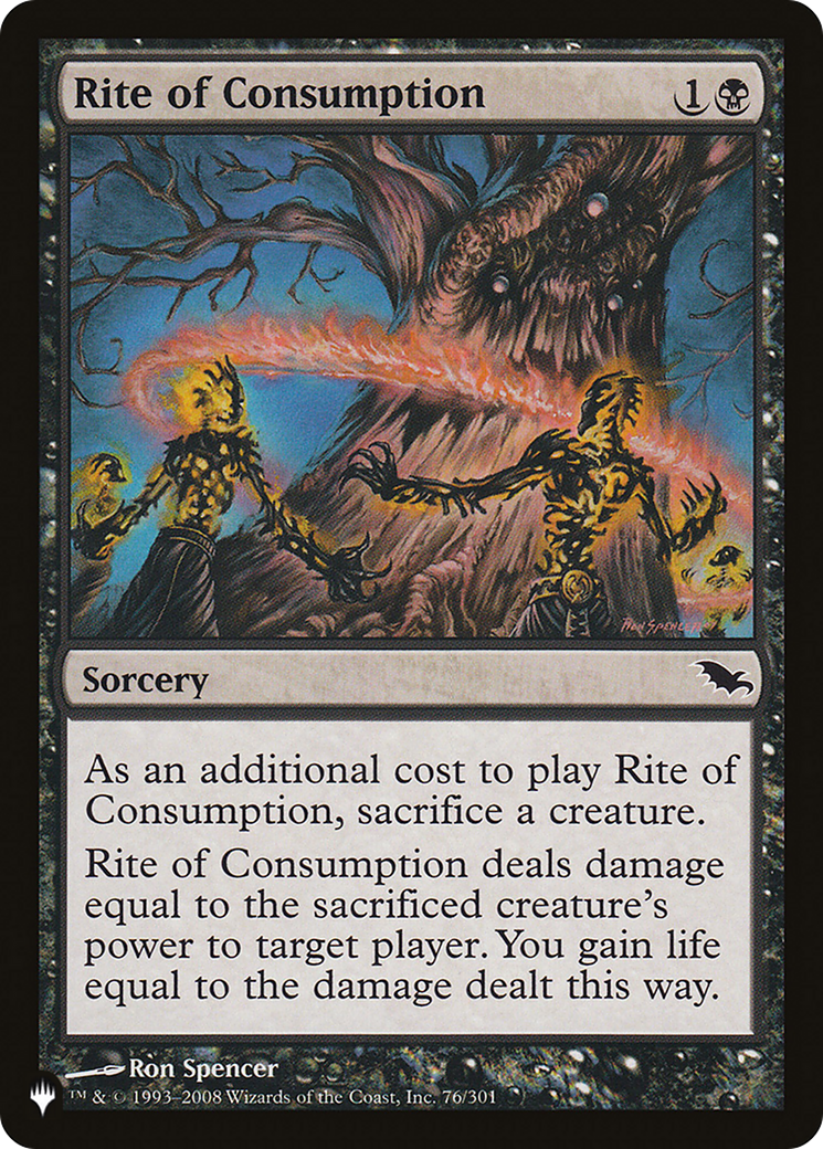 Rite of Consumption [The List] | Eastridge Sports Cards & Games
