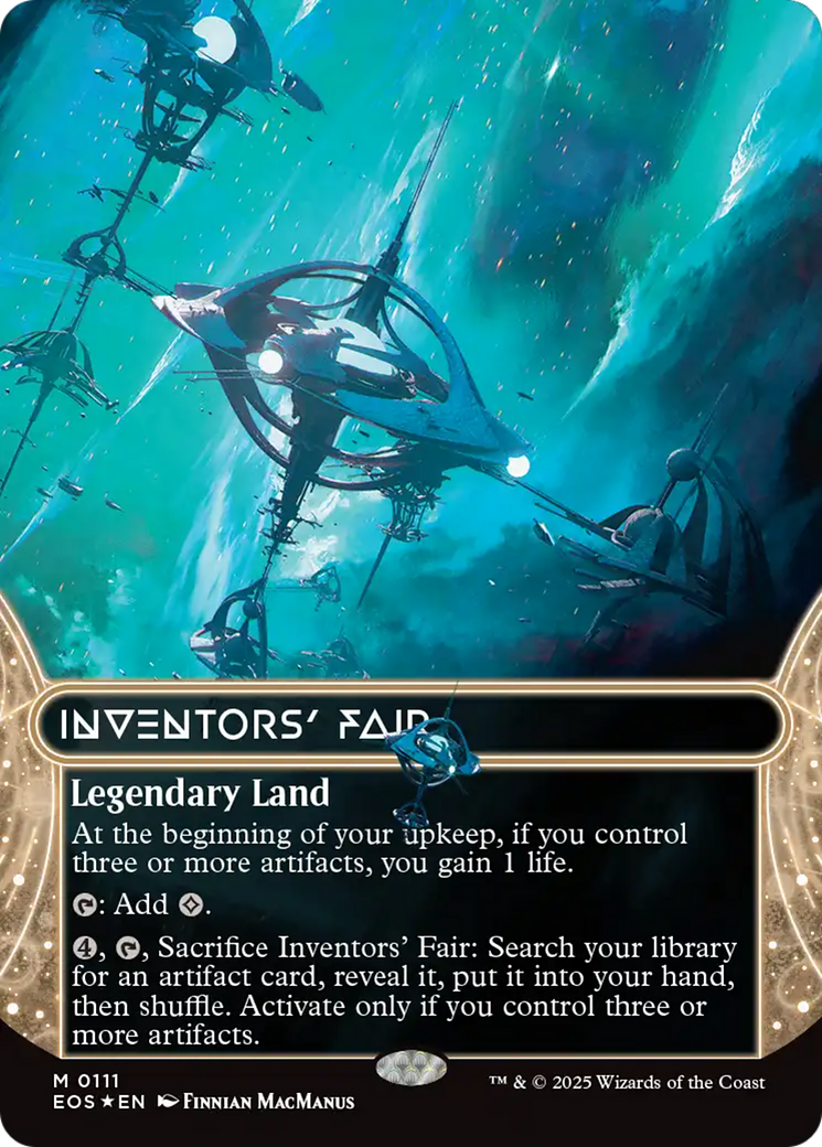 Inventors' Fair (0111) (Borderless) (Galaxy Foil) [Edge of Eternities: Stellar Sights] | Eastridge Sports Cards & Games