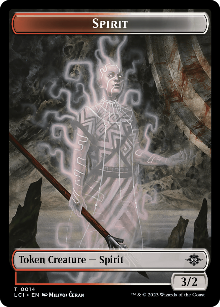 Vampire // Spirit Double-Sided Token [The Lost Caverns of Ixalan Tokens] | Eastridge Sports Cards & Games