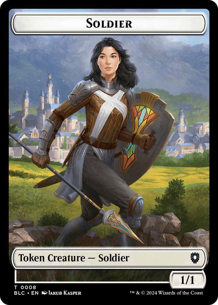 Human // Soldier Double-Sided Token [Bloomburrow Commander Tokens] | Eastridge Sports Cards & Games