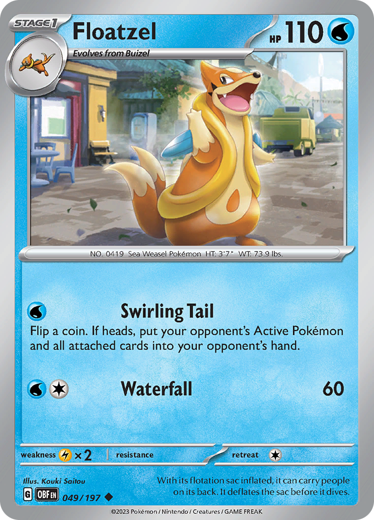 Floatzel (049/197) [Scarlet & Violet: Obsidian Flames] | Eastridge Sports Cards & Games