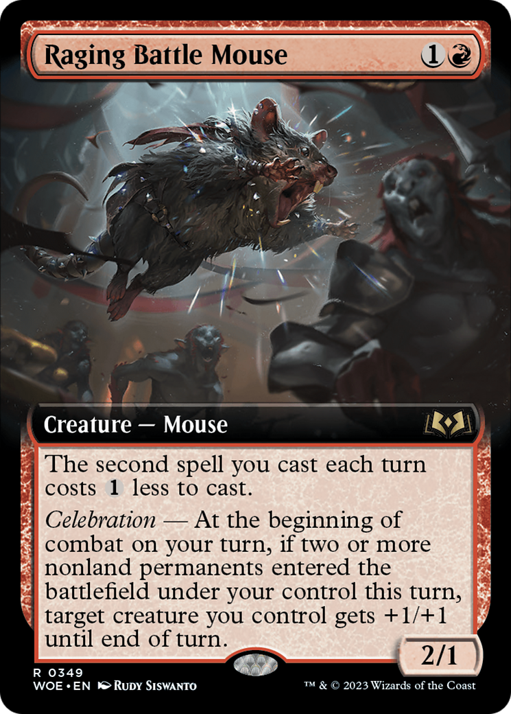 Raging Battle Mouse (Extended Art) [Wilds of Eldraine] | Eastridge Sports Cards & Games