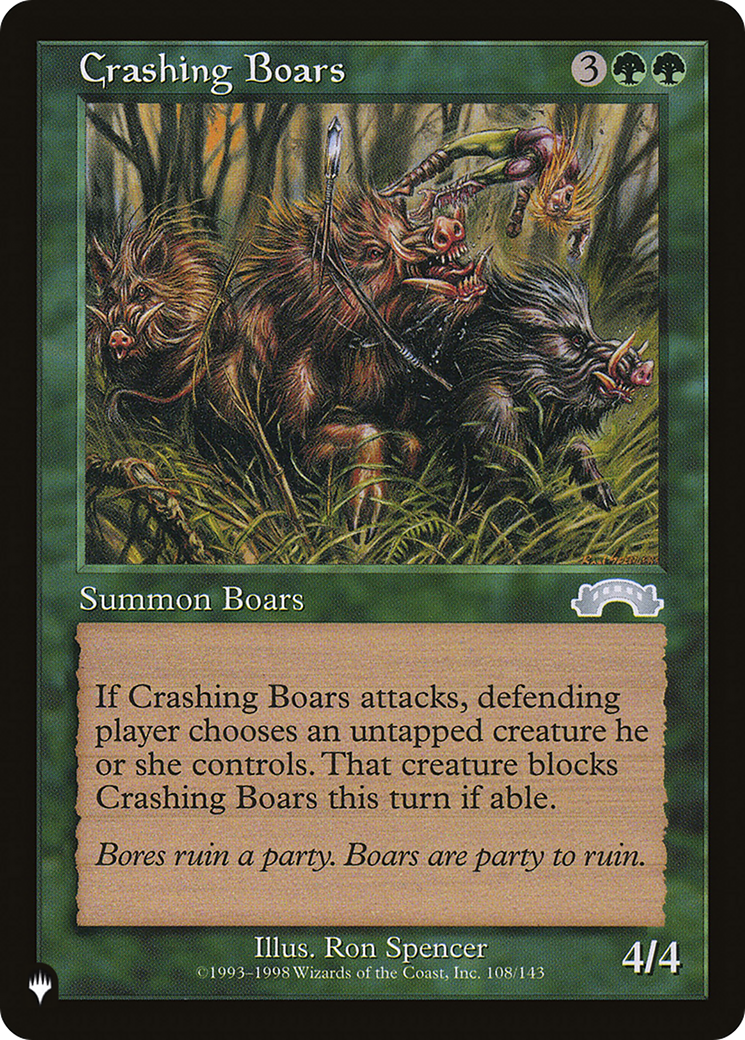 Crashing Boars [The List] | Eastridge Sports Cards & Games