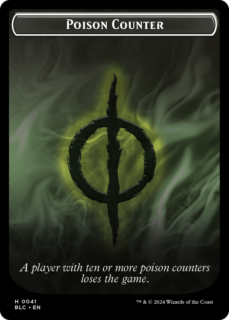 Rabbit // Poison Counter Double-Sided Token [Bloomburrow Commander Tokens] | Eastridge Sports Cards & Games