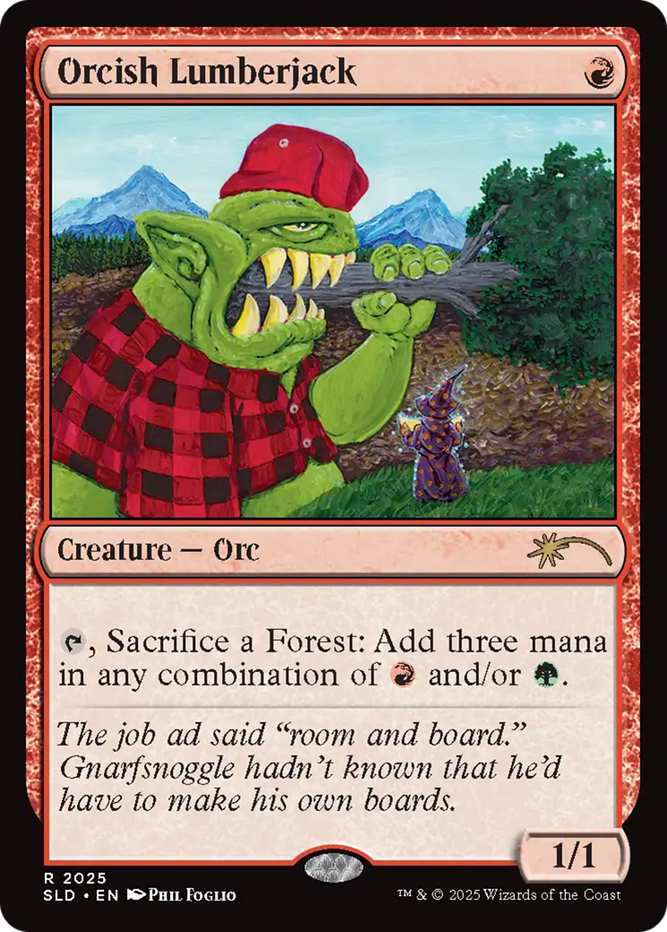 Orcish Lumberjack (2025) (Rainbow Foil) [Secret Lair Drop Series] | Eastridge Sports Cards & Games