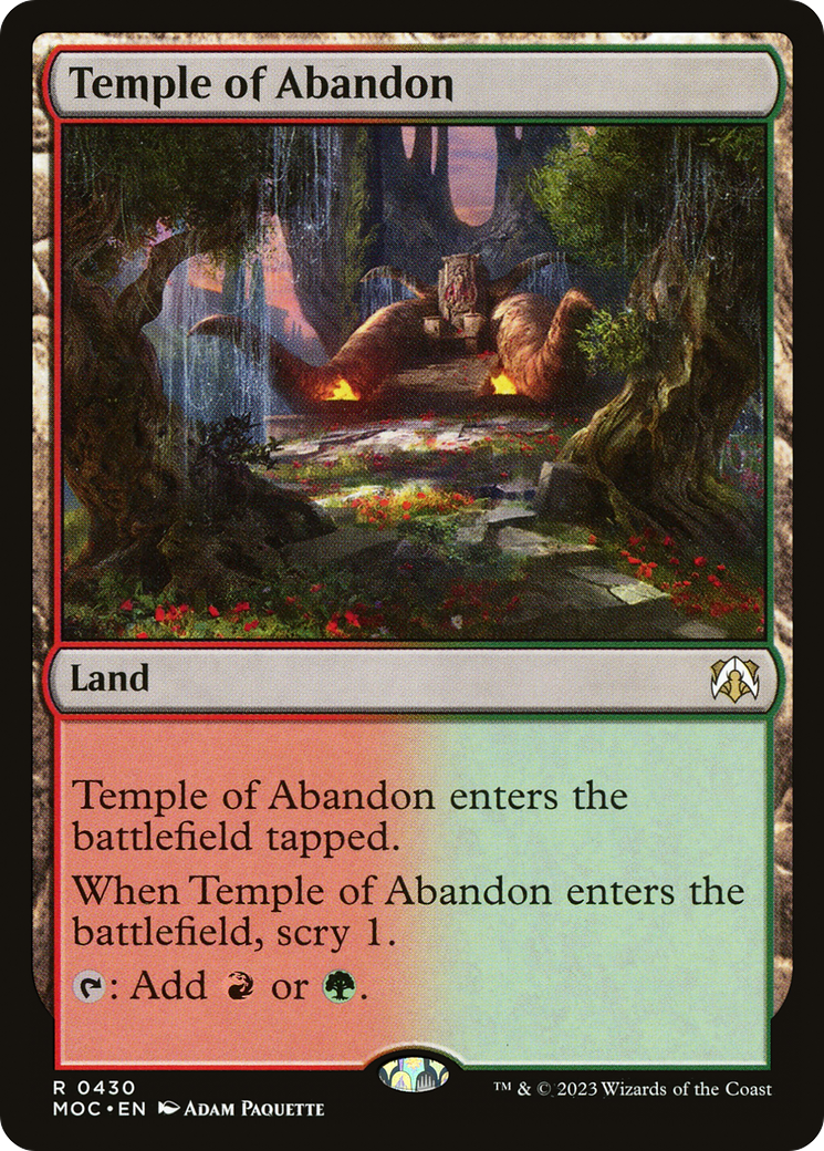 Temple of Abandon [March of the Machine Commander] | Eastridge Sports Cards & Games