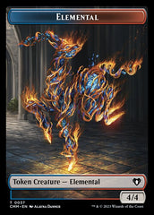 Treasure // Elemental (0037) Double-Sided Token [Commander Masters Tokens] | Eastridge Sports Cards & Games