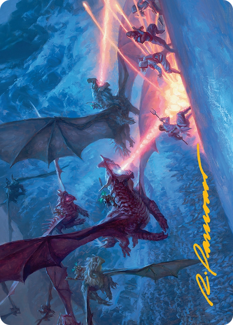 Dragonback Assault Art Card (22/54) [Tarkir: Dragonstorm Art Series] | Eastridge Sports Cards & Games