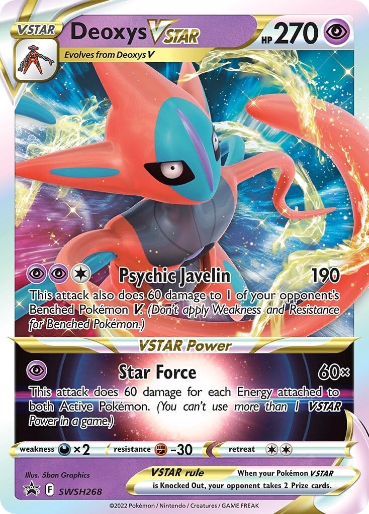 Deoxys VSTAR (SWSH268) (Jumbo Card) [Sword & Shield: Black Star Promos] | Eastridge Sports Cards & Games