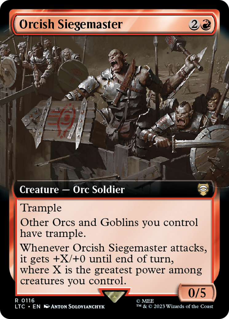 Orcish Siegemaster (Extended Art) [The Lord of the Rings: Tales of Middle-Earth Commander] | Eastridge Sports Cards & Games