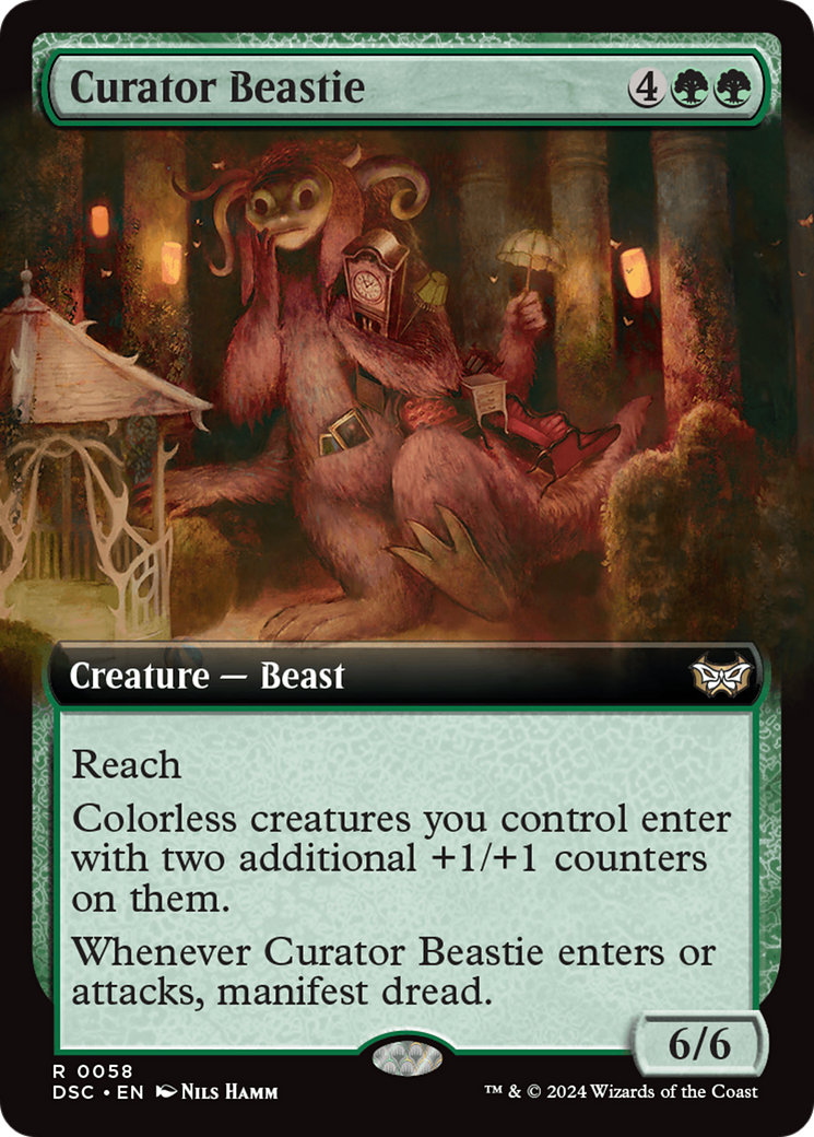 Curator Beastie (Extended Art) [Duskmourn: House of Horror Commander] | Eastridge Sports Cards & Games