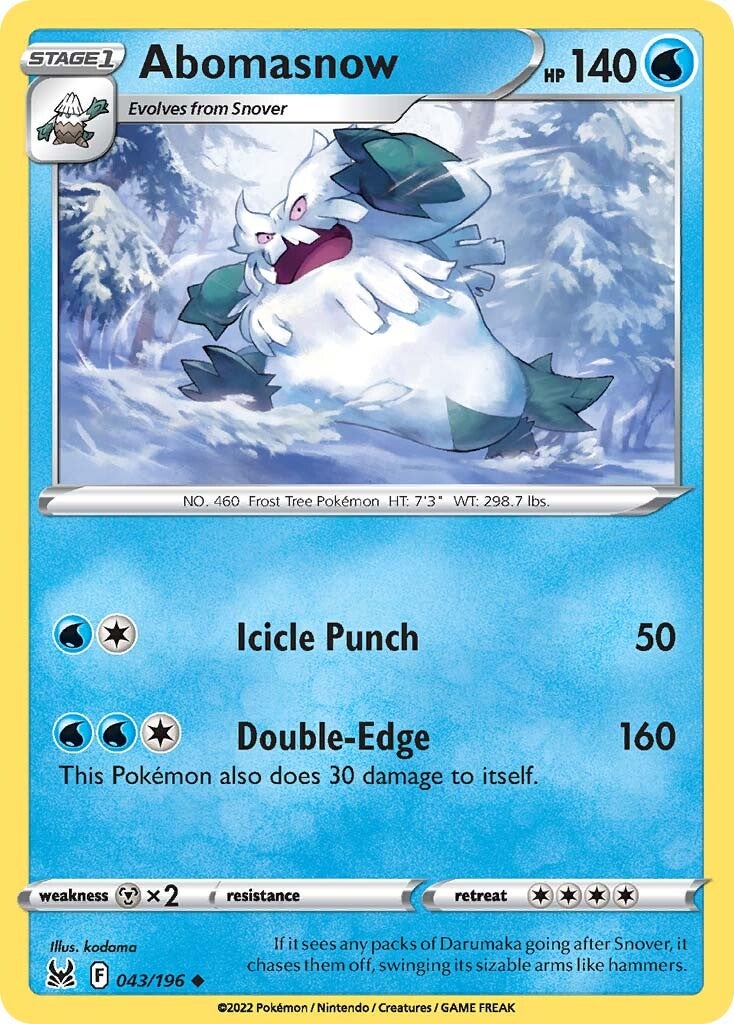 Abomasnow (043/196) [Sword & Shield: Lost Origin] | Eastridge Sports Cards & Games