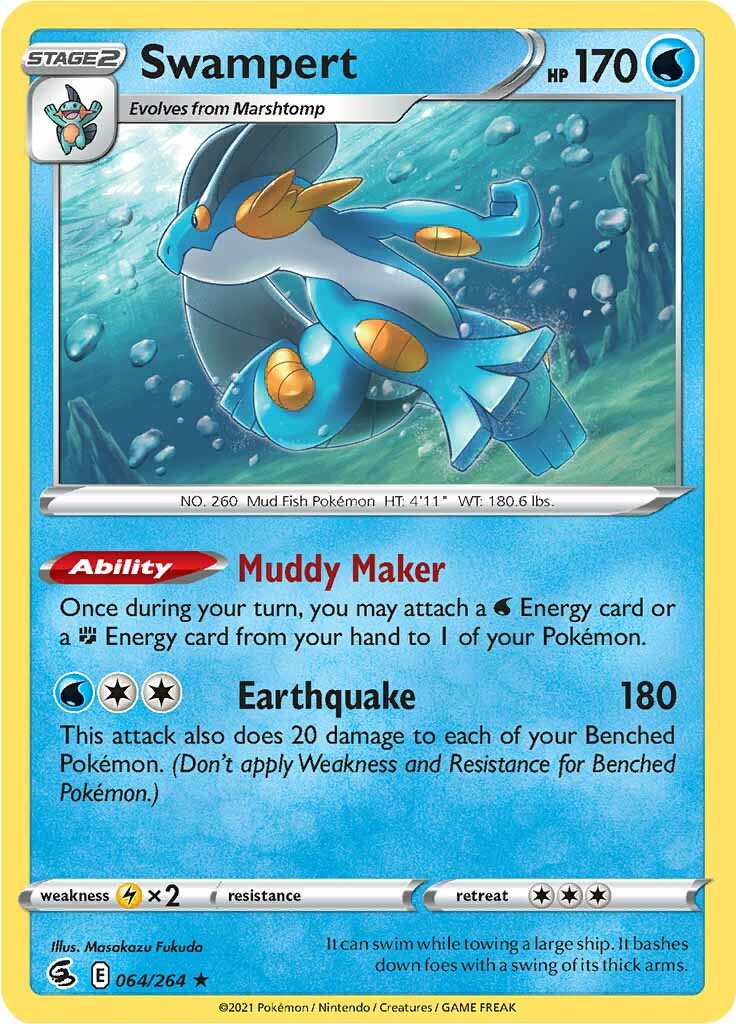 Swampert (064/264) [Sword & Shield: Fusion Strike] | Eastridge Sports Cards & Games