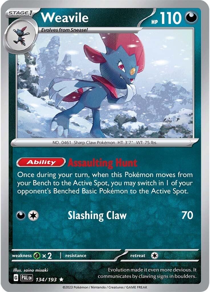 Weavile (134/193) [Scarlet & Violet: Paldea Evolved] | Eastridge Sports Cards & Games