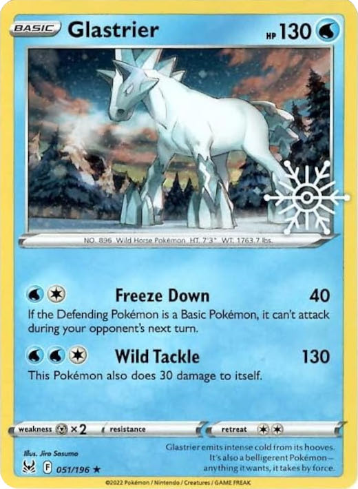 Glastrier (051/196) (Holiday Calendar) [Sword & Shield: Lost Origin] | Eastridge Sports Cards & Games