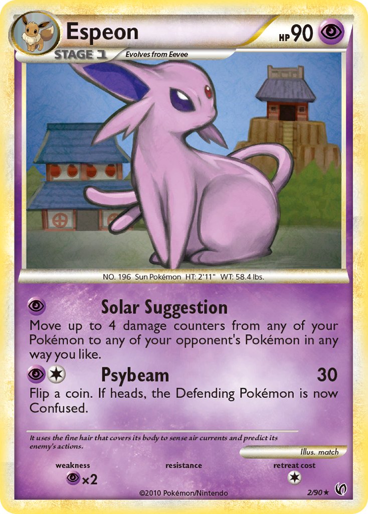 Espeon (2/90) (Cracked Ice Holo) (Theme Deck Exclusive) [HeartGold & SoulSilver: Unleashed] | Eastridge Sports Cards & Games