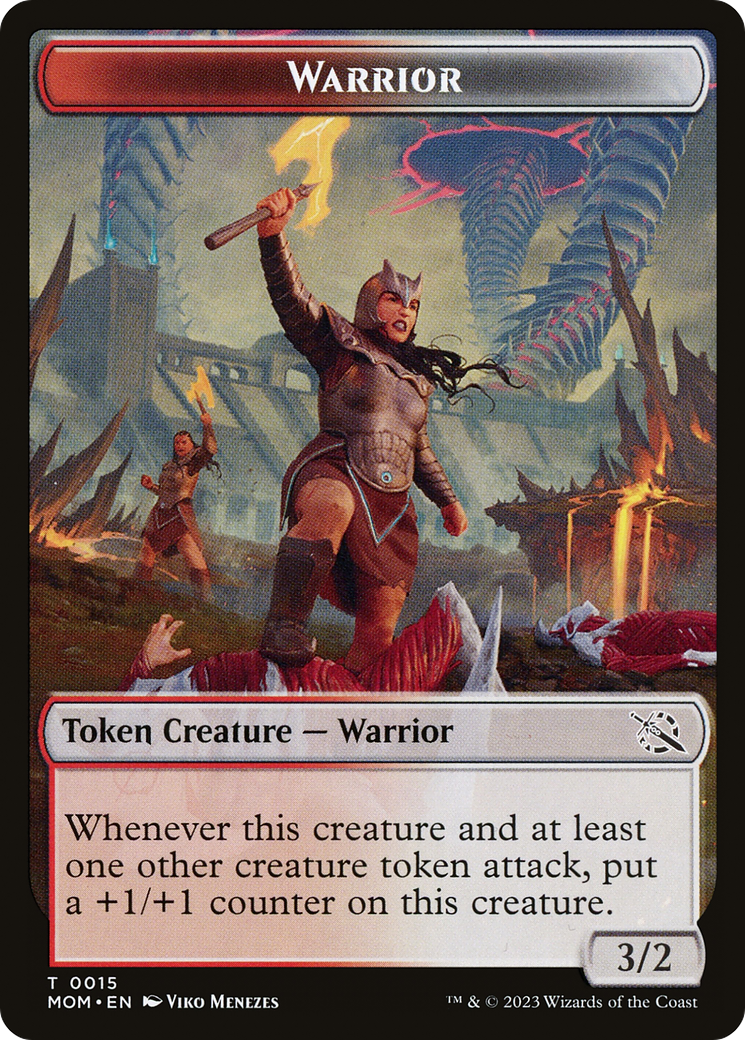 Warrior // Wrenn and Realmbreaker Emblem Double-Sided Token [March of the Machine Tokens] | Eastridge Sports Cards & Games