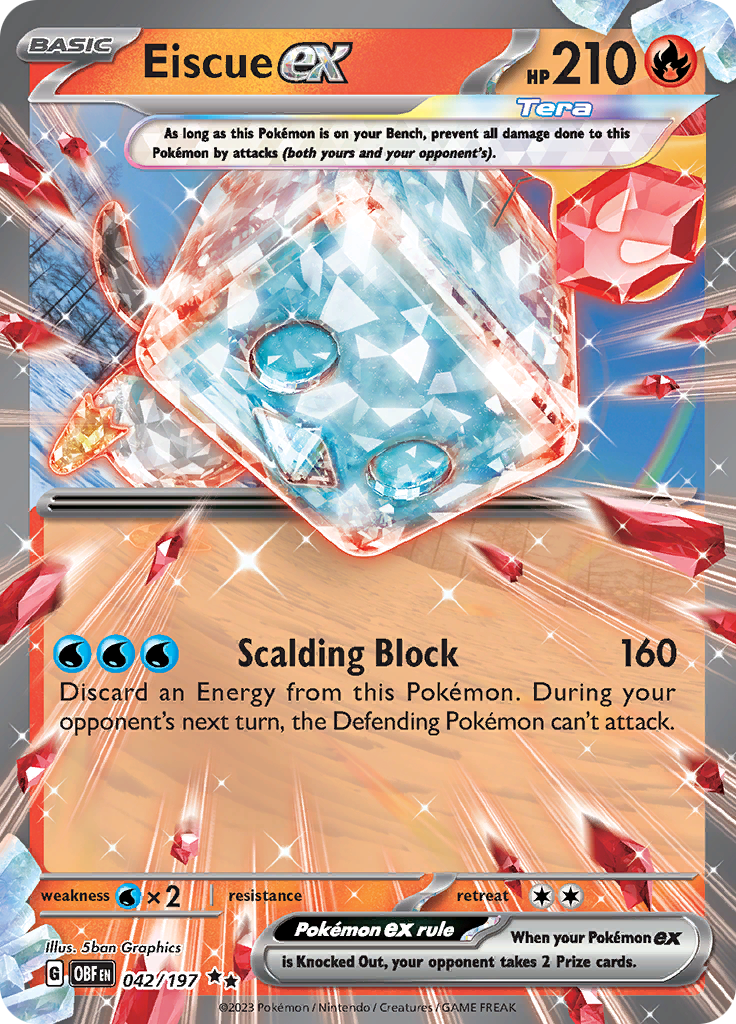 Eiscue ex (042/197) [Scarlet & Violet: Obsidian Flames] | Eastridge Sports Cards & Games