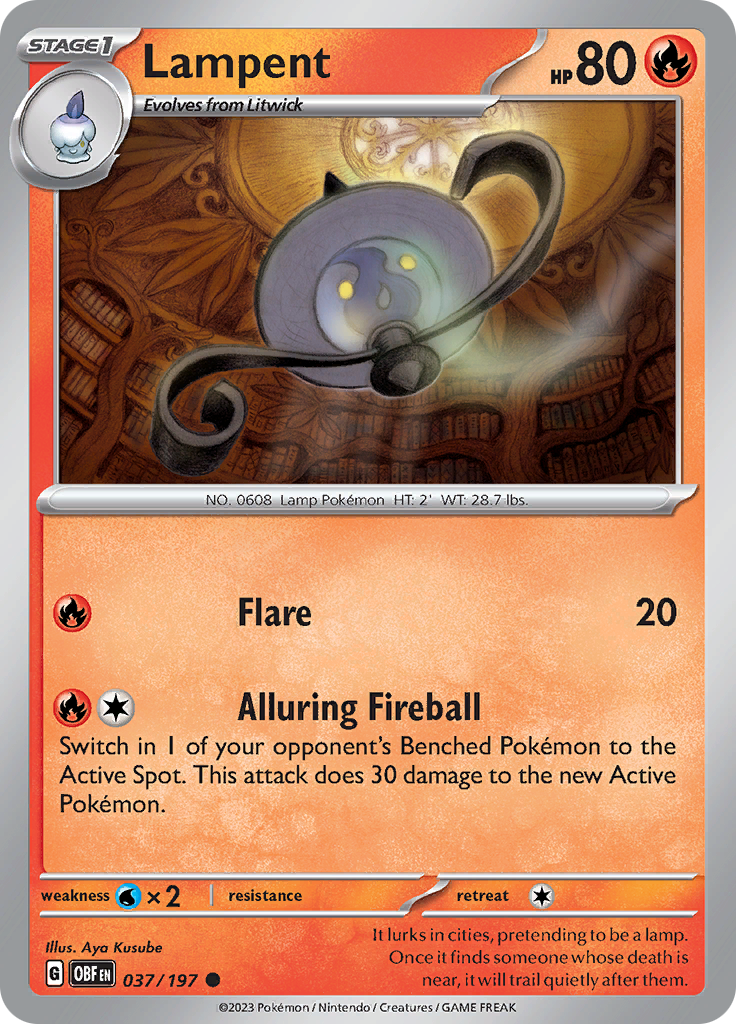 Lampent (037/197) [Scarlet & Violet: Obsidian Flames] | Eastridge Sports Cards & Games