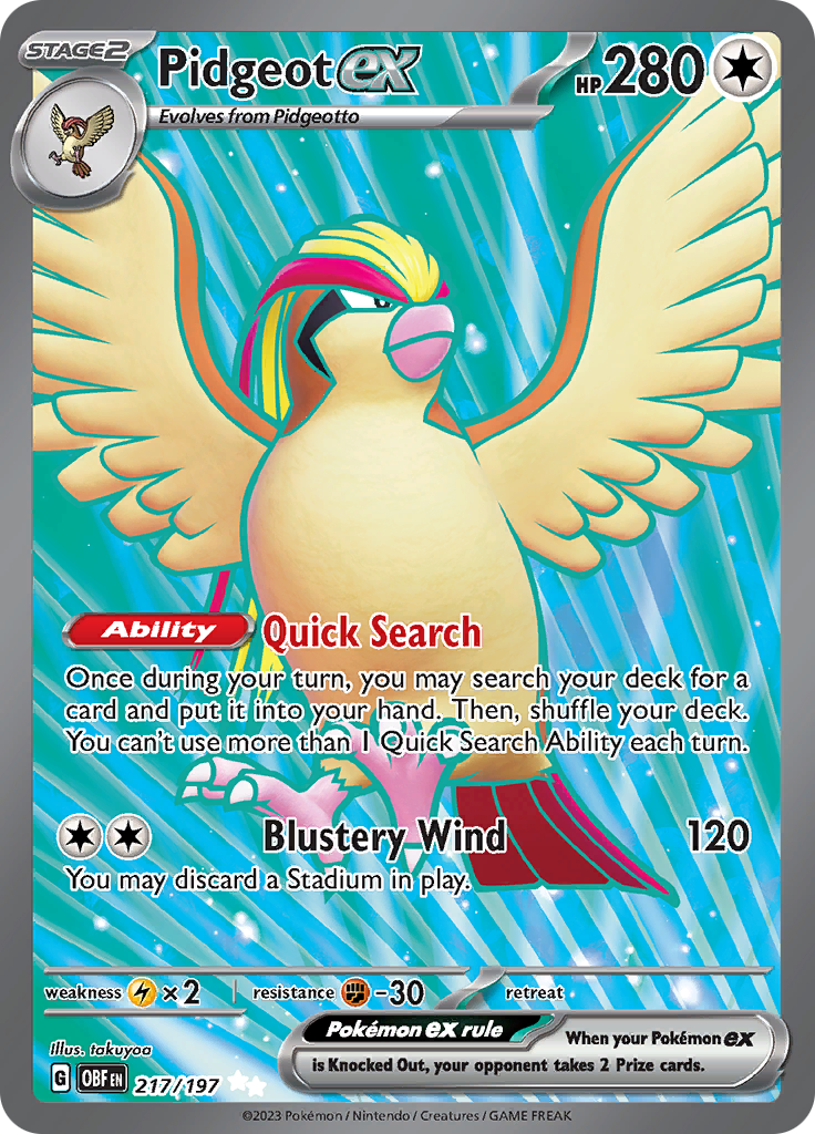 Pidgeot ex (217/197) [Scarlet & Violet: Obsidian Flames] | Eastridge Sports Cards & Games