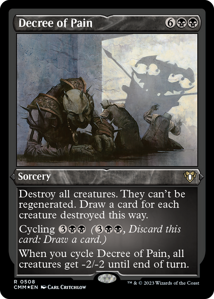 Decree of Pain (Foil Etched) [Commander Masters] | Eastridge Sports Cards & Games