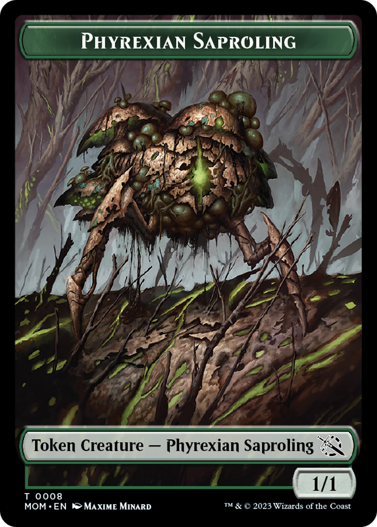 Treasure (21) // Phyrexian Saproling Double-Sided Token [March of the Machine Tokens] | Eastridge Sports Cards & Games