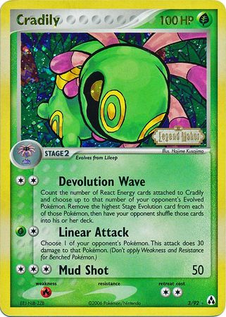 Cradily (3/92) (Stamped) [EX: Legend Maker] | Eastridge Sports Cards & Games