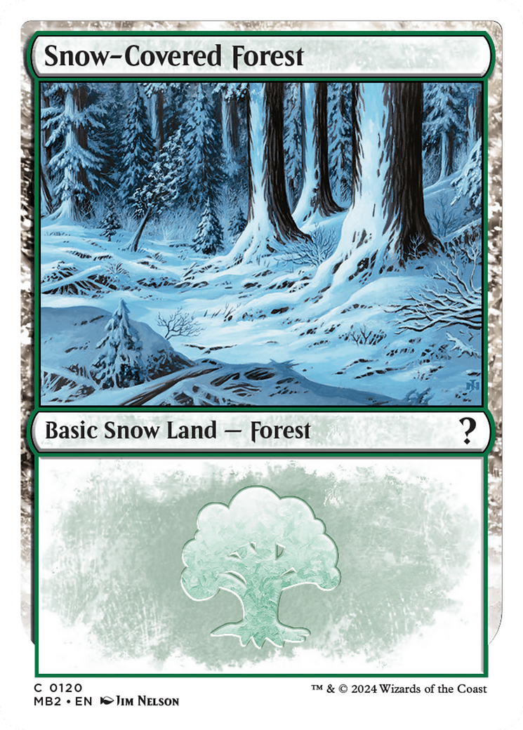 Snow-Covered Forest (White Border) [Mystery Booster 2] | Eastridge Sports Cards & Games