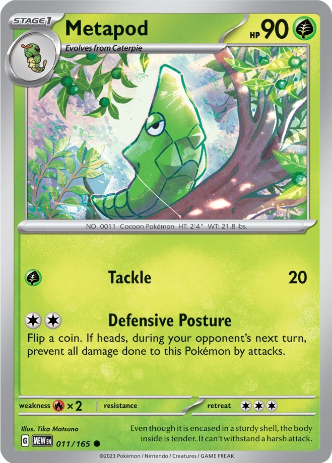 Metapod (011/165) [Scarlet & Violet: 151] | Eastridge Sports Cards & Games