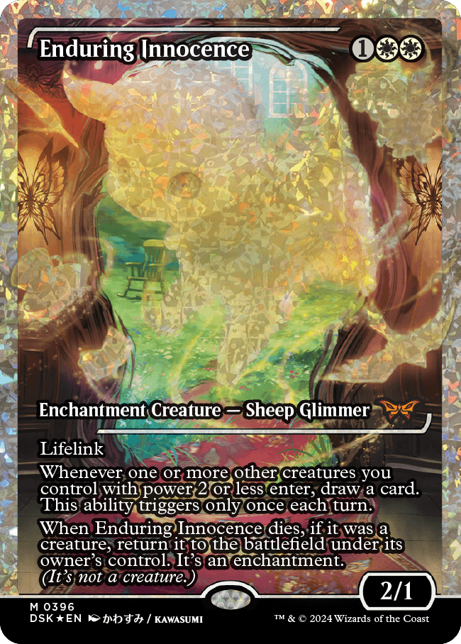 Enduring Innocence (Japan Showcase Fracture Foil) [Duskmourn: House of Horror] | Eastridge Sports Cards & Games