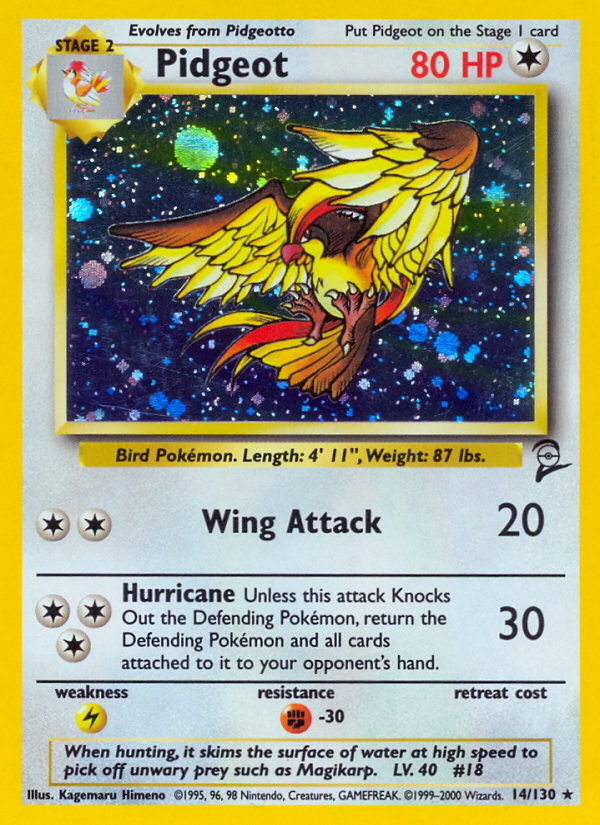 Pidgeot (14/130) [Base Set 2] | Eastridge Sports Cards & Games