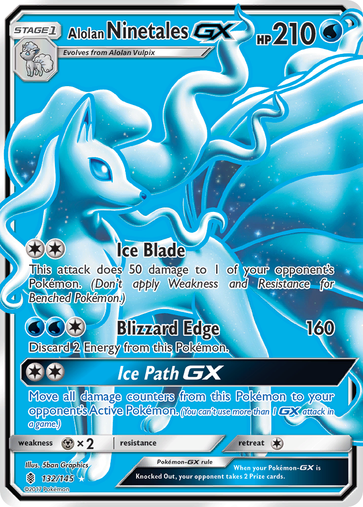 Alolan Ninetales GX (132/145) [Sun & Moon: Guardians Rising] | Eastridge Sports Cards & Games