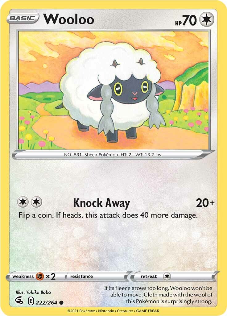 Wooloo (222/264) [Sword & Shield: Fusion Strike] | Eastridge Sports Cards & Games