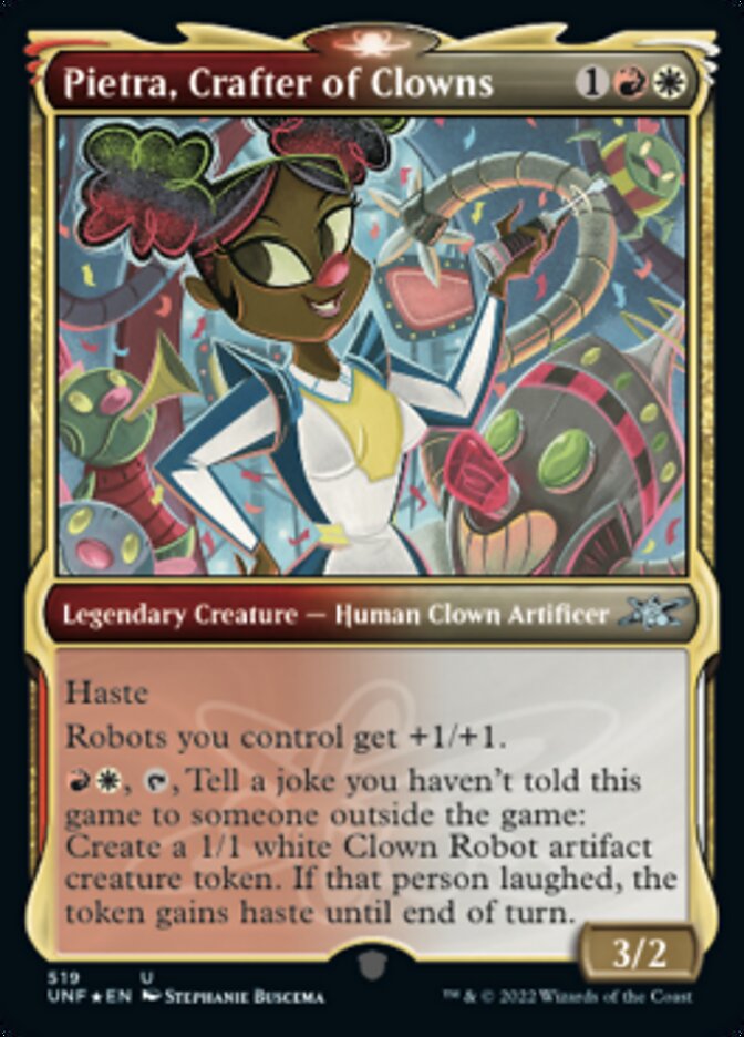 Pietra, Crafter of Clowns (Showcase) (Galaxy Foil) [Unfinity] | Eastridge Sports Cards & Games