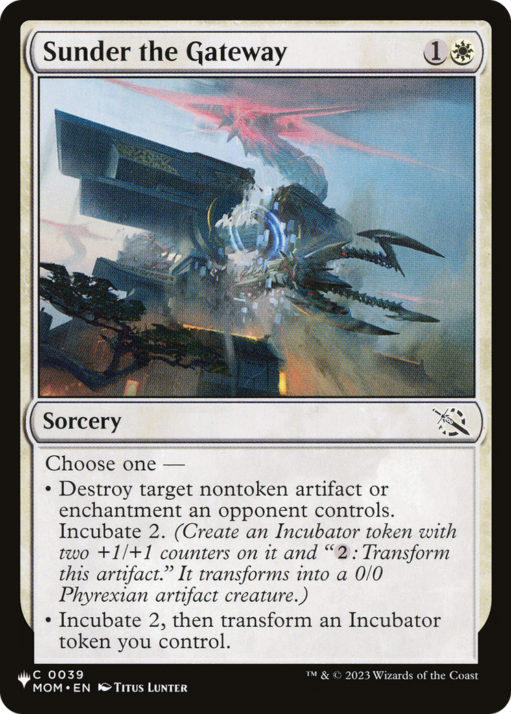 Sunder the Gateway [The List] | Eastridge Sports Cards & Games