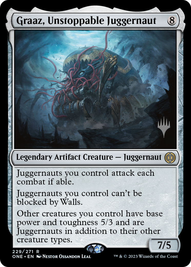 Graaz, Unstoppable Juggernaut (Promo Pack) [Phyrexia: All Will Be One Promos] | Eastridge Sports Cards & Games