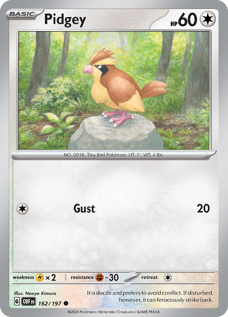 Pidgey (162/197) [Scarlet & Violet: Obsidian Flames] | Eastridge Sports Cards & Games