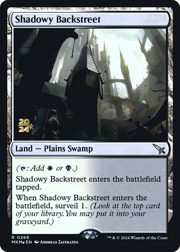 Shadowy Backstreet [Murders at Karlov Manor Prerelease Promos] | Eastridge Sports Cards & Games