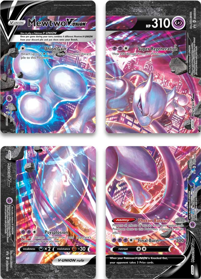 Mewtwo V-Union (Set of 4) [Sword & Shield: Black Star Promos] | Eastridge Sports Cards & Games