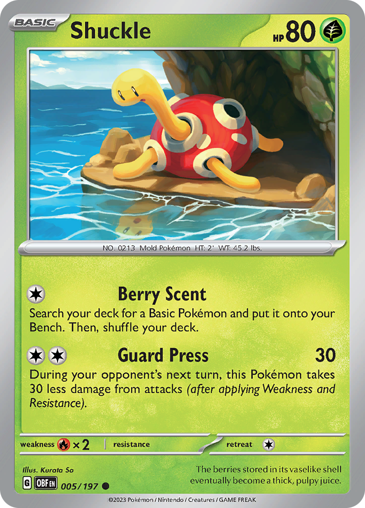 Shuckle (005/197) [Scarlet & Violet: Obsidian Flames] | Eastridge Sports Cards & Games