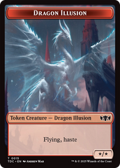 Dragon Illusion // Monk Double-Sided Token [Tarkir: Dragonstorm Commander Tokens] | Eastridge Sports Cards & Games